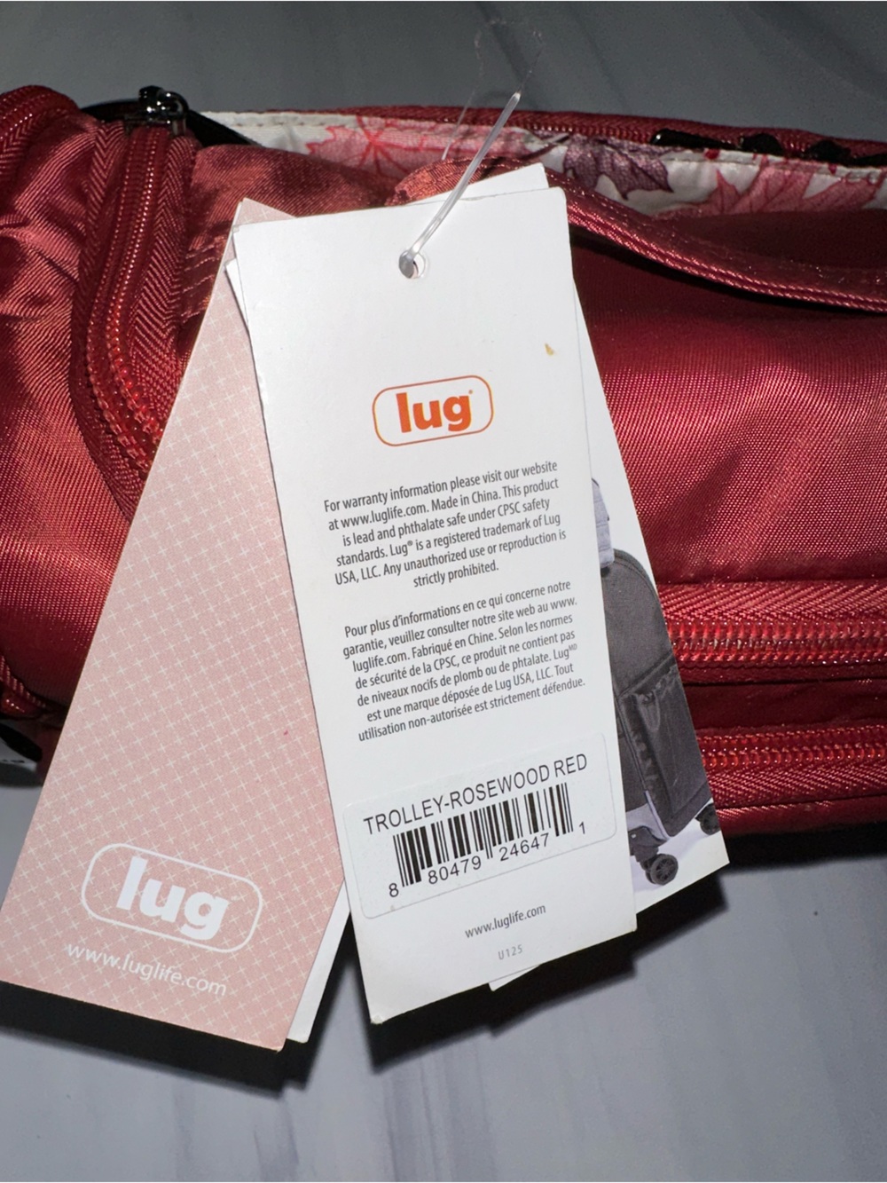 Lug Trolley Cosmetic Travel bag - Rosewood Red - New! - Picture 6 of 13
